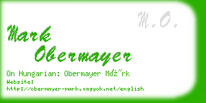 mark obermayer business card